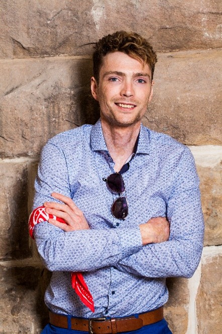 Joey wearing Canteen bandanna