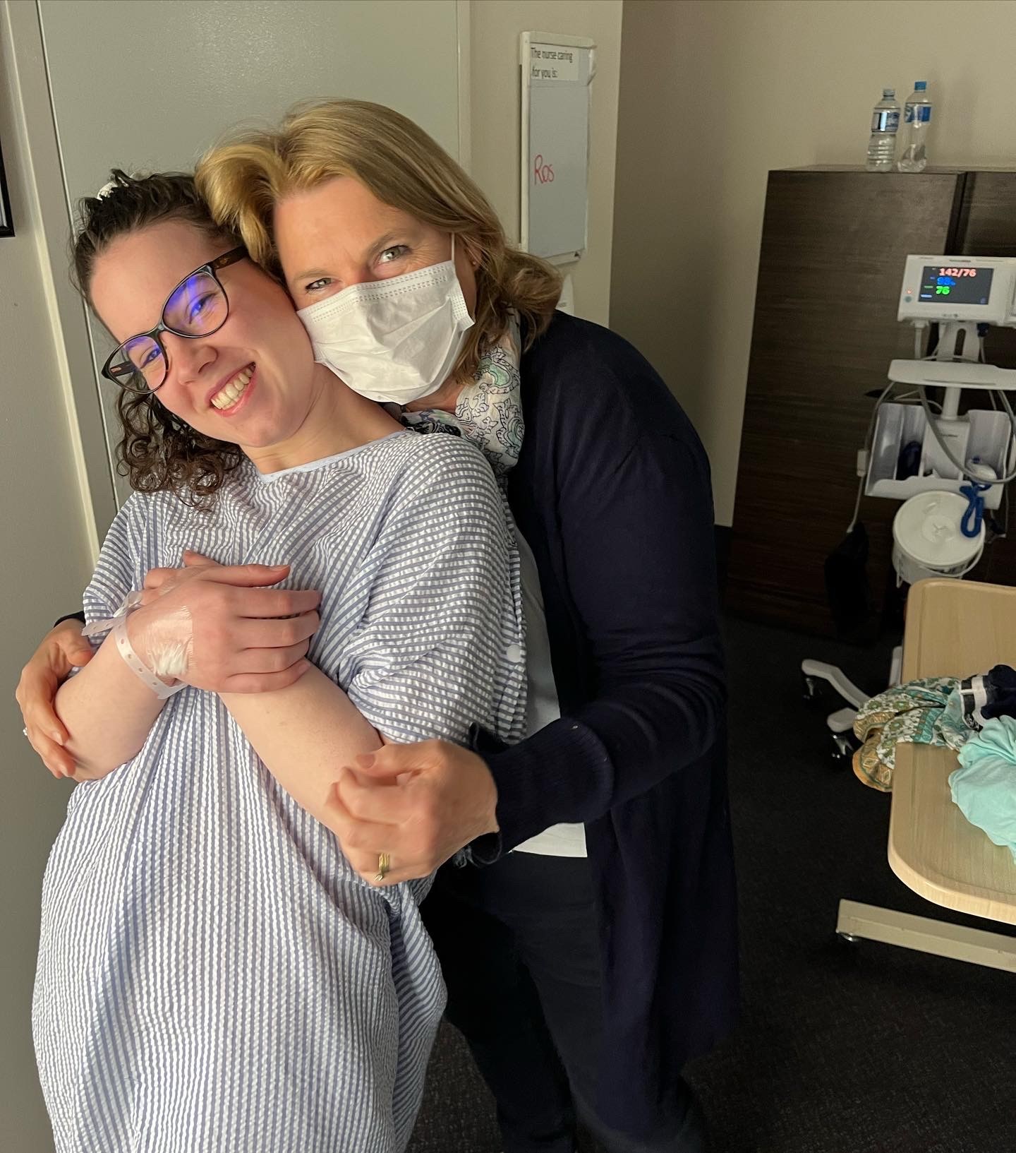 Saskia with her mum