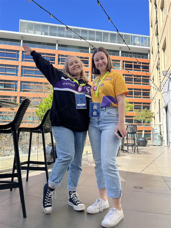 Rosie-May and a friend at a Canteen event 